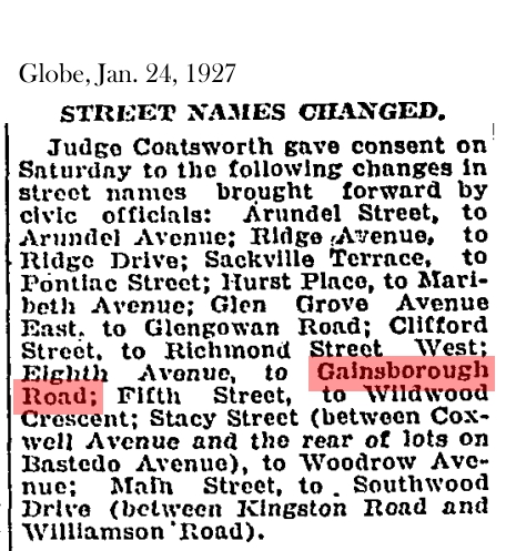 19270127-gl-street-name-changes-gainsborough-wildwood-etc